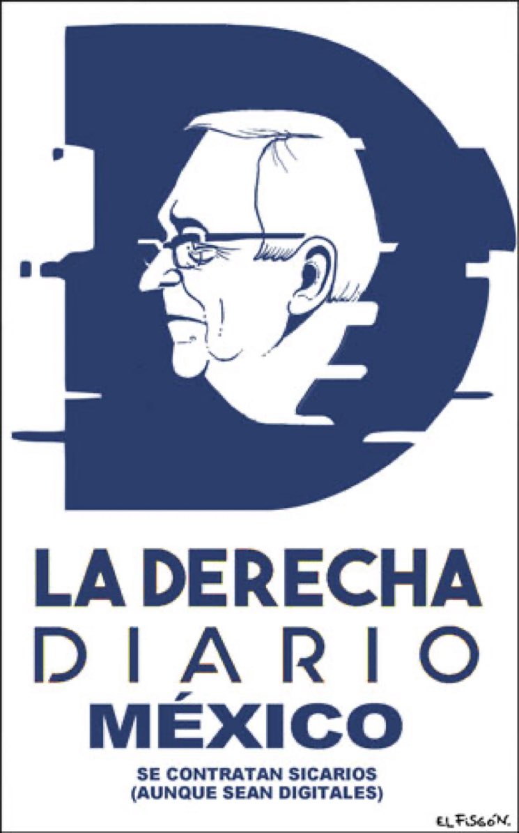 monerorape's tweet photo. Este cartón del colega @fisgonmonero va a circular por las redes durante mucho tiempo para recordar siempre el verdadero rostro de @DerechaDiarioMX https://t.co/wC5SZhJB1A