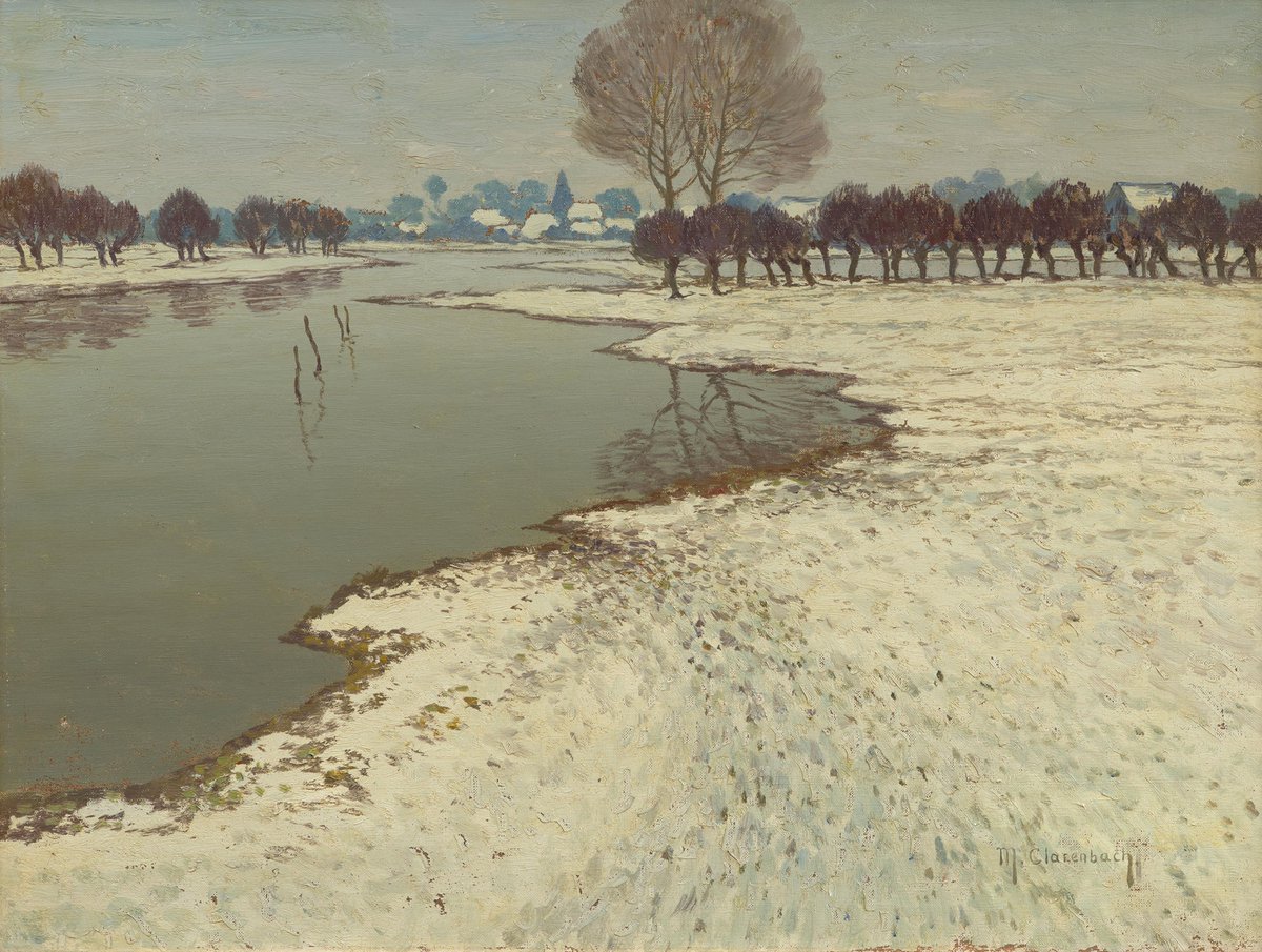 CloooudsE27819's tweet photo. 『下ライン川沿いの冬景色（Winterlandschaft am Niederrhein）』

マックス・クラレンバッハ（Max Clarenbach、ドイツ、1880–1952） https://t.co/fRm6NdQzLX