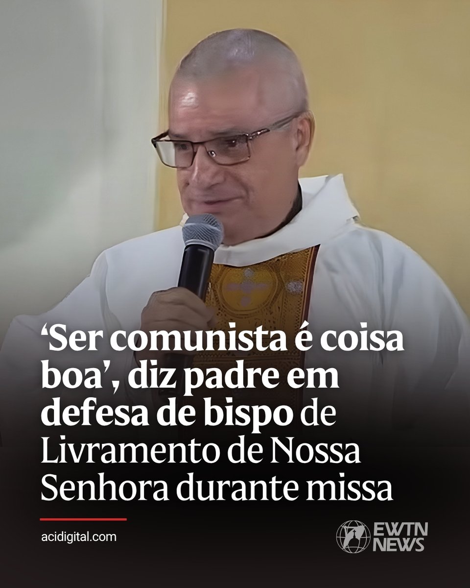 acidigital's tweet photo. “Ser comunista é coisa boa, porque é gente que pensa no bem comum, não é gente egoísta”, disse o padre Gilvânio Cardoso, da diocese de Livramento de Nossa Senhora (BA), no sábado (15). A declaração foi feita em defesa do bispo de Livramento, dom Vicente de Paula Ferreira, que na semana passada foi criticado por questionar a consagração a são Miguel Arcanjo e a existência real do demônio, que, segundo ele, é “muito mais simbólico”.

“Esta semana passada, dom Vicente sofreu muitos ataques, inclusive chamando de comunista”, disse o padre Gilvânio, ao final da missa da padroeira da diocese, Nossa Senhora do Livramento, na praça em frente à catedral. A missa foi celebrada por dom Vicente Ferreira, com a presença do clero diocesano.

“E eu vou dizer o que é comunismo para vocês: comunismo não é ideologia, é economia”, disse o padre. “Vocês pagam para ir lá na UPA? Vocês pagam para estudar? O SUS, pagam? Porque é comum a todos. Isso que é comunismo”, disse o sacerdote.

“O governo devolve em benefício ao povo aquilo que nós pagamos pelos impostos. Impostos são caixa comum e é do povo. Portanto, imposto não é para rachadinha nem para orçamento secreto. Isso é coisa de malandro”, completou.

Sistemas governamentais de educação e saúde financiados existem em muitos países do mundo, como na Europa, que nunca foram comunistas. O comunismo de fato, regime que concentra todo o poder e toda a propriedade nas mãos do governo, dominou parte do mundo de 1917, ano da Revolução Russa, até meados da década de 1990, em que os regimes ligados à União Soviética ruíram. Estima-se que os regimes comunistas europeus mataram 40 milhões de pessoas por discordar do regime ou resistir a ele. Regimes comunistas de repressão igualmente brutal existiram em países asiáticos e africanos. Regimes comunistas ou simpatizantes continuam no poder na China, Coreia do Norte, Cuba e Nicarágua.

📲 Leia a íntegra: https://t.co/QopKhO5ruL

📌 Siga @acidigital para mais conteúdo católico.