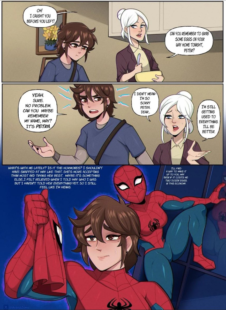 FarmIykay's tweet photo. She's Still Hiding #spiderman 
Artist; @NPCZoey https://t.co/iEQF0aEqJC