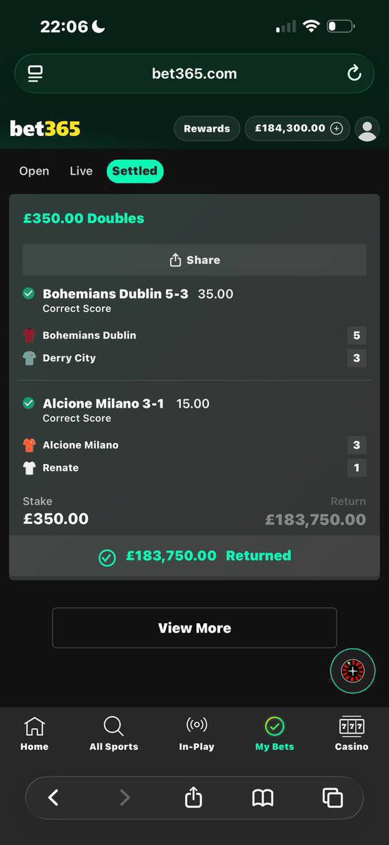 nuel_picks's tweet photo. Never a doubt. £350 turned into £183,750 📈🤫

Bohemians &amp; Alcione delivered in style. Let’s keep the momentum rolling! 🚀💰

#BettingCommunity #GreenSlip https://t.co/CFPvZecjVn