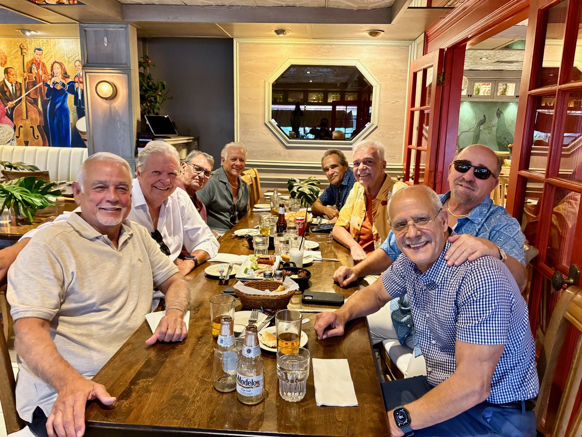 ColumnistPerez's tweet photo. A BAND OF BROTHERS — Whenever I go home to Miami, these guys receive me like a returning brother. They are much more than my childhood friends. They are my family! This was our gathering on 8/20/26. We had a great time! See photos of our other gatherings: https://t.co/ARAKtdQs2N https://t.co/vjFGPKDlOk