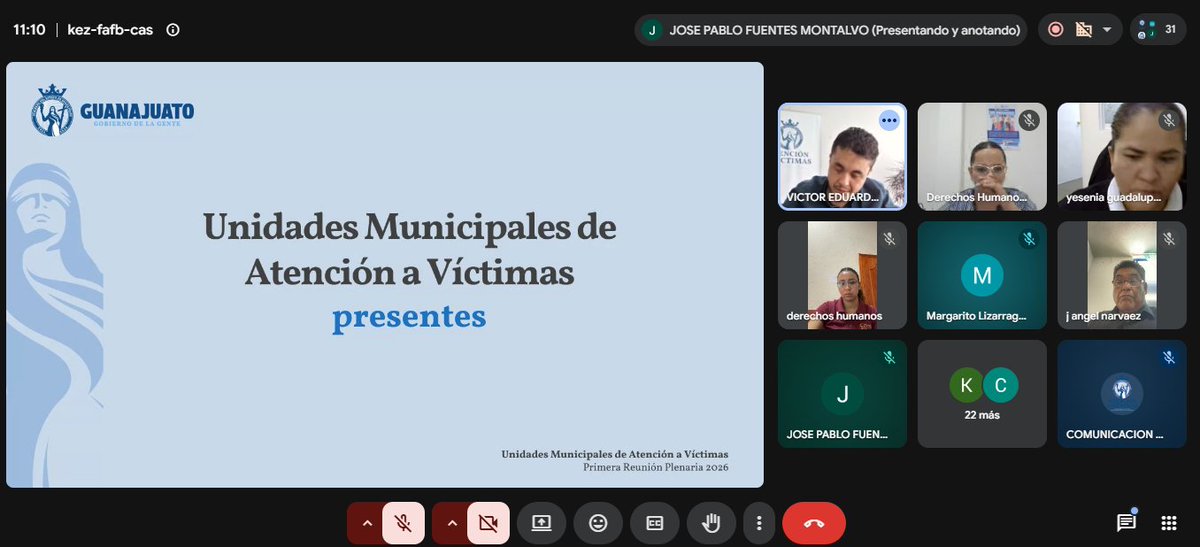 fjjuarezl's tweet photo. 💻Tuvimos una reunión virtual con las y los integrantes de las Unidades Municipales de Atención a Víctimas.

Trabajamos para contar con personas servidoras públicas comprometidas con las familias para que brinden una atención digna, cercana y humana. 🤲

#GobiernoDeLaGente https://t.co/Wonvqcj01L