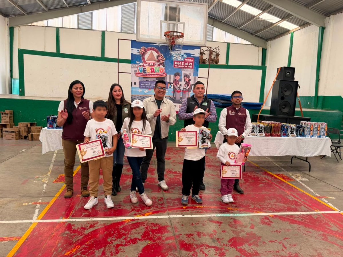pciviledomex's tweet photo. 🧒🏻👧🏻 Concluimos la tercera semana de nuestro Taller Infantil de Verano de Protección Civil, esta vez en #Temamatla, donde niñas y niños aprendieron, participaron y se divirtieron mientras conocían la importancia de la prevención y el autocuidado. 🚒🧯 https://t.co/o551bNIJ1A