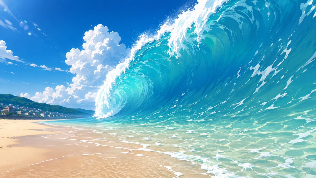 __LONPEL__'s tweet photo. 夏の海の背景イラスト素材を無料配布！
🌊ゲーム・配信・動画制作などにご利用いただけます。
この海を舞台にするならどんな物語を作りたいですか？
商用利用OK。加工OK。 https://t.co/cJKNZHSNZD