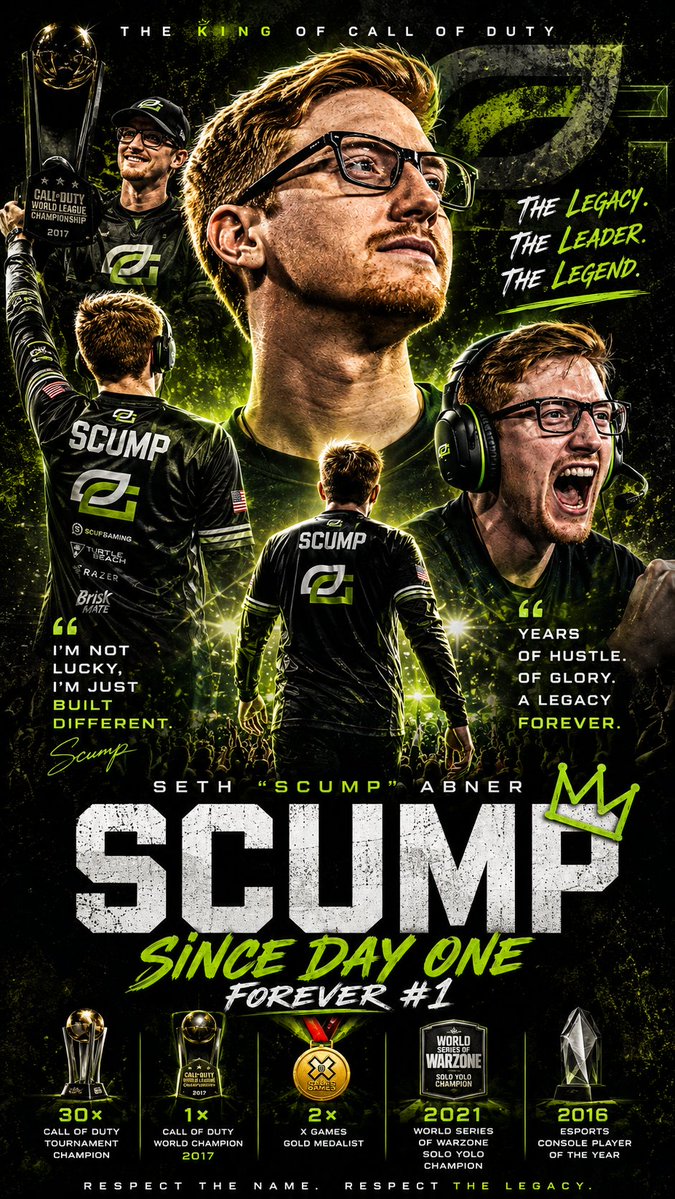 iistarkyii's tweet photo. ๐ THE KING OF CALL OF DUTY ๐
30 tournament wins. 2017 World Champion. 2ร X Games Gold Medalist. Scump didnโt just play Call of Duty โ he helped define an entire era. ๐๐ฎ
Give The King his flowers. ๐น๐
#Scump #OpTicGaming #CallOfDuty #COD #Esports #TheKing #Gaming #Legend https://t.co/ZZGgrgPfwE