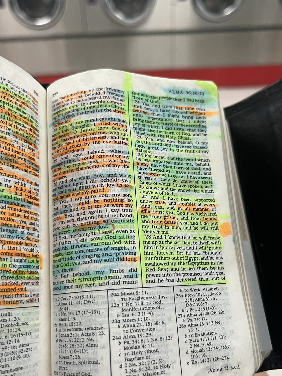 theNVOMI's tweet photo. #Almachapterthirtyfive 
#Almachapterthirtysix 

#alma #thirtyfive #thirtysix

#thebookofmormon @thebookofmormon 

#thechurchofjesuschristoflatterdaysaints @Ch_JesusChrist @ComeUntoChrist @BofMGems 

#seek #knock #godlives #jesusisthelivingchrist 

#dailyscripturestudy | #laundromat #style #lol