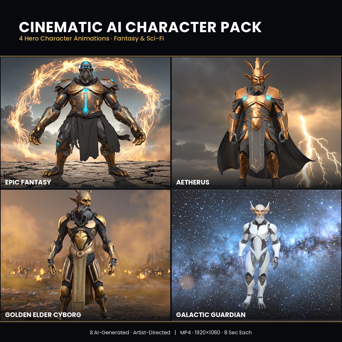 anyinfo69's tweet photo. Cinematic AI Character Pack โ 4 Epic Fantasy & Sci-Fi Hero Animations Bundle https://t.co/rGrh5TzN9d
#CharacterPack #AIAnimation #FantasySciFi #GameCinematic #StockFootageBundle #CharacterDesign #MotionGraphics #DigitalArtCollection #VFXPack #ContentCreatorTools https://t.co/xVOOgD5vq4