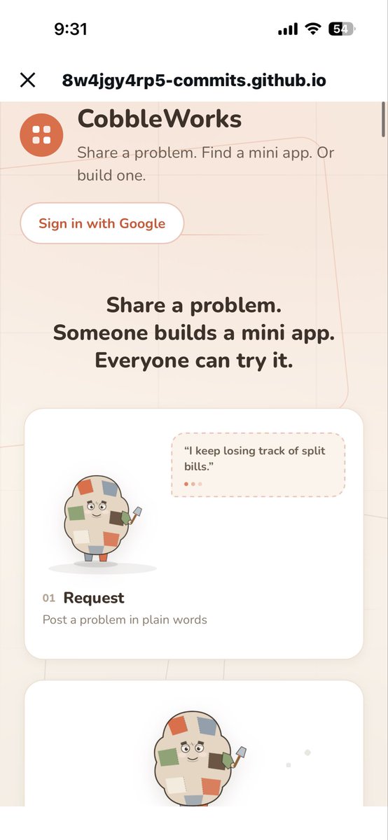 cobble_dev_ten's tweet photo. This is what the mobile version looks like.

Do you think it’s clear what kind of platform this is at first glance?

Or should I consider changing the design? https://t.co/GQE20I3xBO