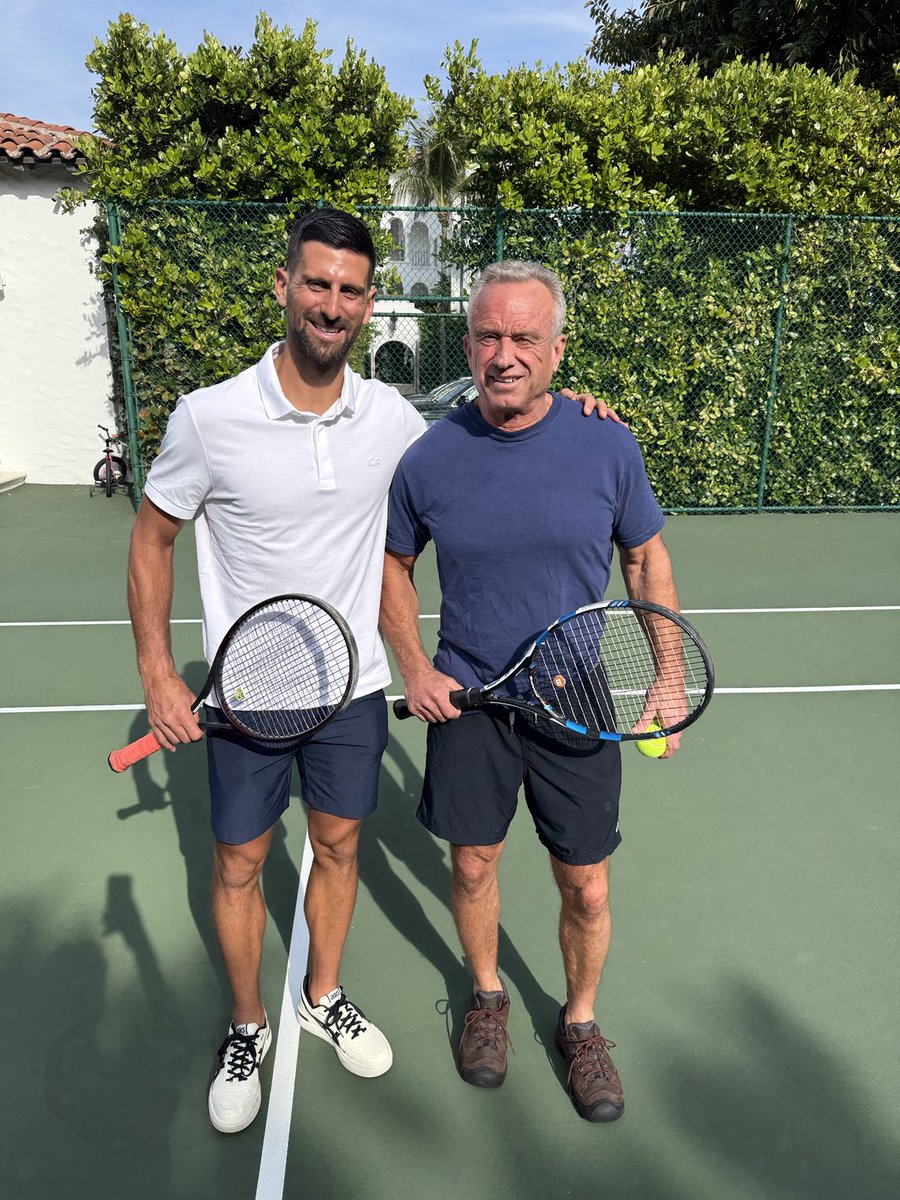 DjokovicFan_'s tweet photo. RFK Jr. on Novak Djokovic: “Thanks for standing up for freedom. As my dad said: ‘Moral courage is a rarer commodity than bravery in battle or great intelligence. Yet it is the one essential, vital quality for those who seek to change a world that yields most painfully to change.” https://t.co/u4skP5lDo5