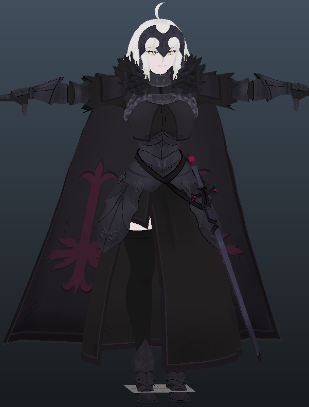 SXR123's tweet photo. I've commissioned @SkyMedicpro for a new Jalter model and this dude knocked it outta the PARK.

BEHOLD. He even did Jeanne too! and MORE.

Sky managed to capture both cute and cool. A big inspiration for the look was the artist @echidna_kobo2! Echidna's art style is one we looked at a lot when putting this together!

Both artists are amazing! Follow them!