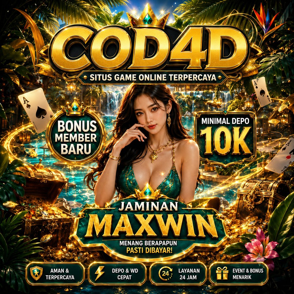 situscod4d's tweet photo. π₯ COD4D β BONUS MEMBER BARU! π₯
π° MINIMAL DEPO 10K
π JAMINAN MAXWIN
β‘ DEPO & WD CEPAT
π BONUS MENARIK SETIAP HARI
π LAYANAN 24 JAM
β¨ Nikmati pengalaman bermain dengan tampilan premium dan layanan yang siap membantu kapan saja.
#COD4D #COD4DLOGIN #COD4DVIRAL #COD4DLINK https://t.co/QZ0w3pcIzQ
