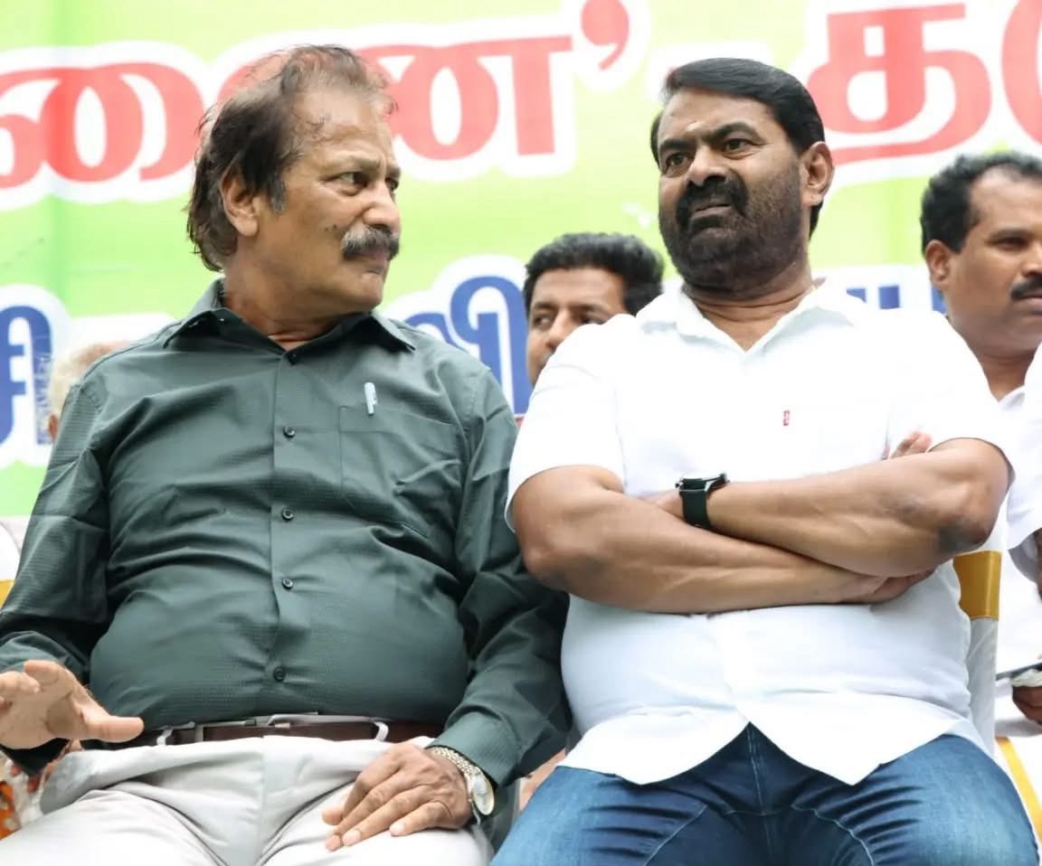 _kabilans's tweet photo. அம்பாசமுத்திரத்தில் எப்படியாவது வென்று சட்டமன்றம் சென்று விட வேண்டும் என்று கனவு கண்டு கொண்டிருக்கிறான் சீமான் 

அம்பாசமுத்திரத்தில் நாடார் சமூக மக்கள் ஓட்டுகளையும் 20% பள்ளர் சமூக ஓட்டுகளை திமுக தேர்தலில் நிற்காமல் இருப்பதால் திமுக ஆதரவு ஓட்டையும் வாங்கி விடலாம் என்று மனப்பால் குடித்துக் கொண்டிருக்கிறான் 

புதிய தமிழகம் Dr.கிருஷ்ணசாமியிடம் பேசி பள்ளர் சமூக ஓட்டுகளை தனக்கு விழும்படி செய்ய கேட்டிருக்கிறான், ஏற்கனவே திமுகவிடம் அனிதா இராதாகிருஷ்ணன்  தாய்மாமன் சீர் வாங்கி இணக்காமாக இருக்கும் சீமான் திமுக தேர்தலில் நிற்காமல் இருப்பதால் அந்த ஓட்டுகளையும் நாடார் ஓட்டையும் வளைக்க திட்டமிட்டிருக்கிறான் 

��ப்படியாவது யார் காலில் விழுந்தாவது சீமான் சட்டமன்றம் சென்று விட வேண்டும் என்று ஜாதி தலைவர்களிடம் கெஞ்சி வருகிறான். 

மக்கள் ��ம்பாசமுத்திரத்தில் சீமானுக்கு படுதோல்வியை பரிசாக வழங்க வேண்டும்.