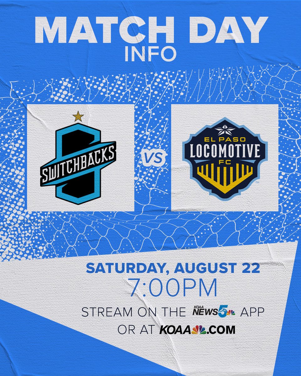 KOAA's tweet photo. The Colorado Springs Switchbacks will be hosting the El Paso Locomotive tomorrow night at Weidner Field!
For instructions on how to watch the match: https://t.co/qGi0EGrks8
#beCOS #switchbacksfc https://t.co/wUucV39gca