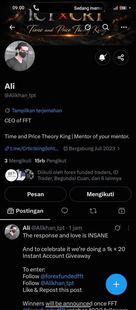 ybfx00's tweet photo. @forexfundedfft @Alikhan_tpt Done https://t.co/1UE3RHQaKT