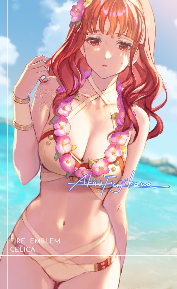 a_fjkw's tweet photo. FE／セリカ
半年くらい前…？に手ならしで描いた水着セリカさん。 ぶるすかに先週あっぷしてたかな…
まだまだ暑い日は続く～ 

#FE #FEH https://t.co/huwSVpI38J