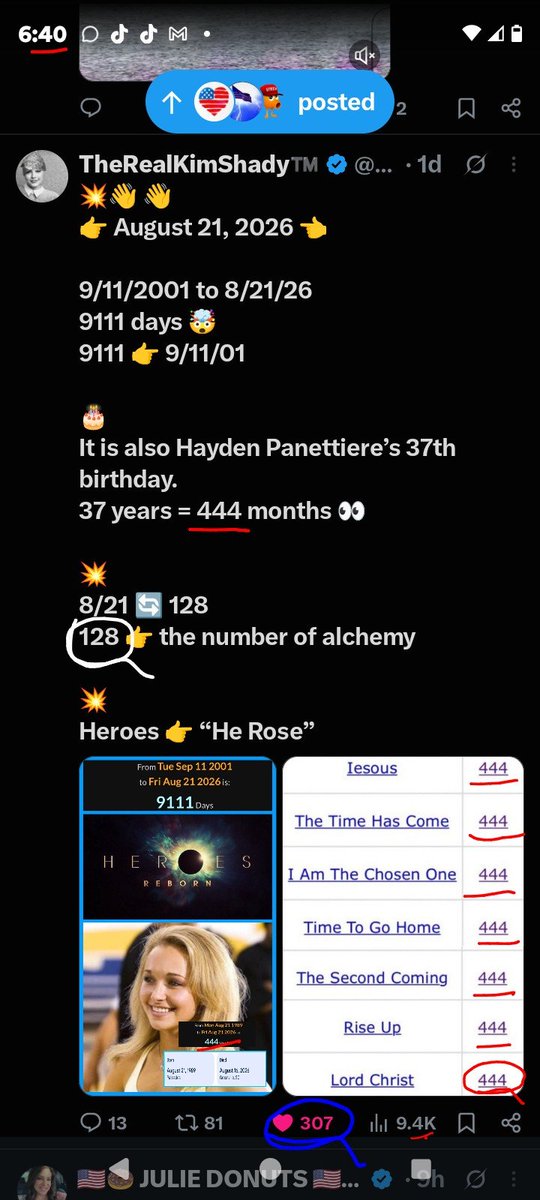 DeanDavis33's tweet photo. 6️⃣4️⃣0️⃣ #SixFourZero 
1️⃣2️⃣8️⃣ #OneTwoEight 
😏 #WhatAreTheOdds 😁
3️⃣0️⃣7️⃣ #ThreeZeroSeven 😎
2️⃣7️⃣4️⃣ #TwentySevenFours 🐇 https://t.co/Z9iaCo0yq4