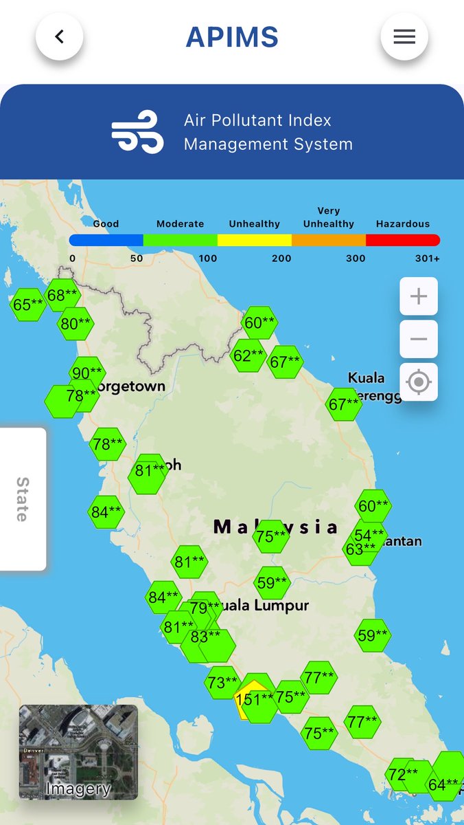IzzraifHarz's tweet photo. makin meriah asap jerebu merebak 😶‍🌫️ even Perlis, Langkawi &amp; southern Thailand aren’t safe anymore. it’s reaching as far as the Philippines too. https://t.co/8BBiN9Aq87