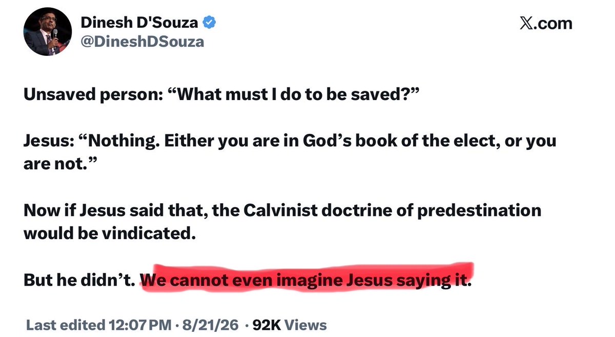 D1L1D76's tweet photo. @DineshDSouza Fixed it for you, you wrote it therefore you imagined it https://t.co/ymM1wyJ1Tn