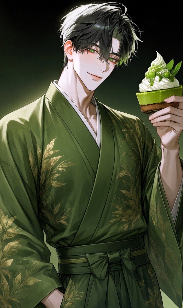 su2eog's tweet photo. OC
葉桜茶太郎(はざくらちゃたろう)
抹茶ケーキの擬人化。古風。金城豆衛門(どら焼きの子)と仲が良い。 https://t.co/zIqrUXboqf