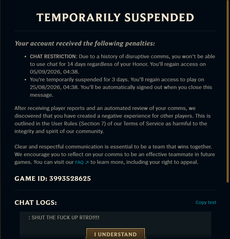 Ajwick_'s tweet photo. genuinely disgusting fucking cpmapony my thresh legit min 5 gives up starts running it down top spam pinging me typing to me hitting my jgs camps but when i tell him to shut the fuck up i get banned literal jewish joke fuck you https://t.co/m5Rco8oemb