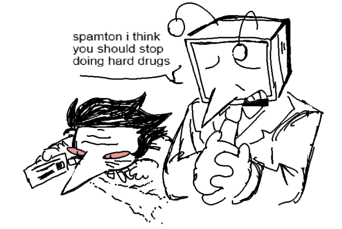 ThereMob's tweet photo. tw spamton using hard drugs #deltarune https://t.co/gqYG27BV0L
