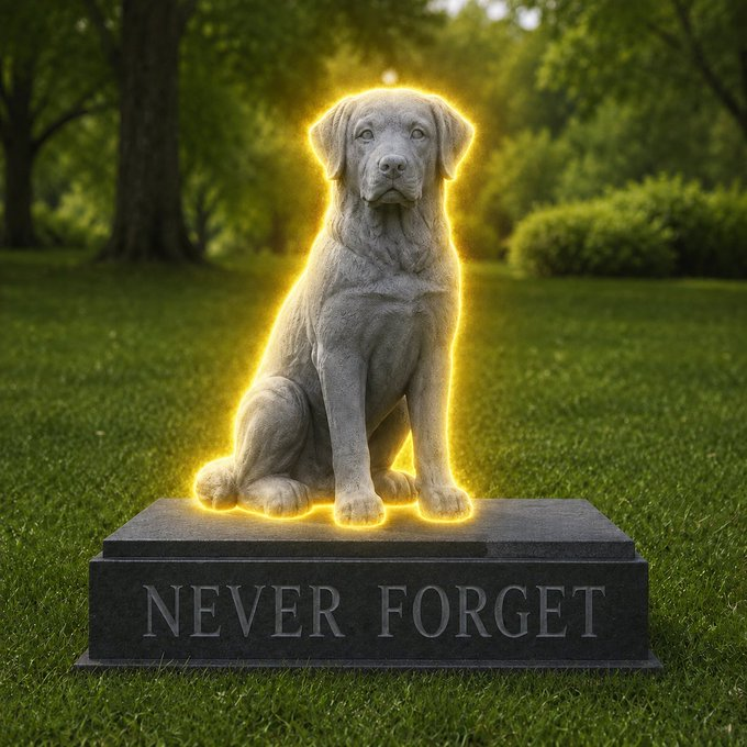 OriginalDever's tweet photo. THIS HERO DOG JUST GOT A STATUE MADE OF HIM AFTER PASSING AWAY, ROSELLE WAS KNOWN FOR SAVING OVER 500 PEOPLE....

They call her the forever hero and made her a memorial for it, this dog is going down in history as the biggest canine hero ever
https://t.co/6V8tV6QmNd https://t.co/q3KIL8Jnkw