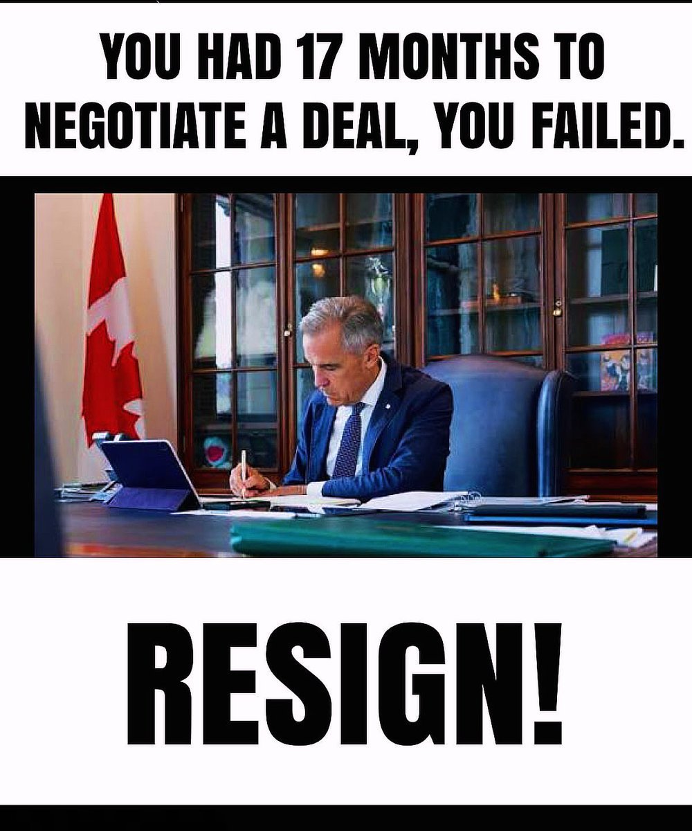 DomenicCinalli's tweet photo. The majority of Canadians have absolutely no clue what's coming with new 50% tariffs on over $28 Billion of our goods sent to America. Mark Carney is an absolute failure!  He needs to resign

#canada #trade #america #liberalsdestroyedcanada #forcanada2026 https://t.co/SAHqJLEN44