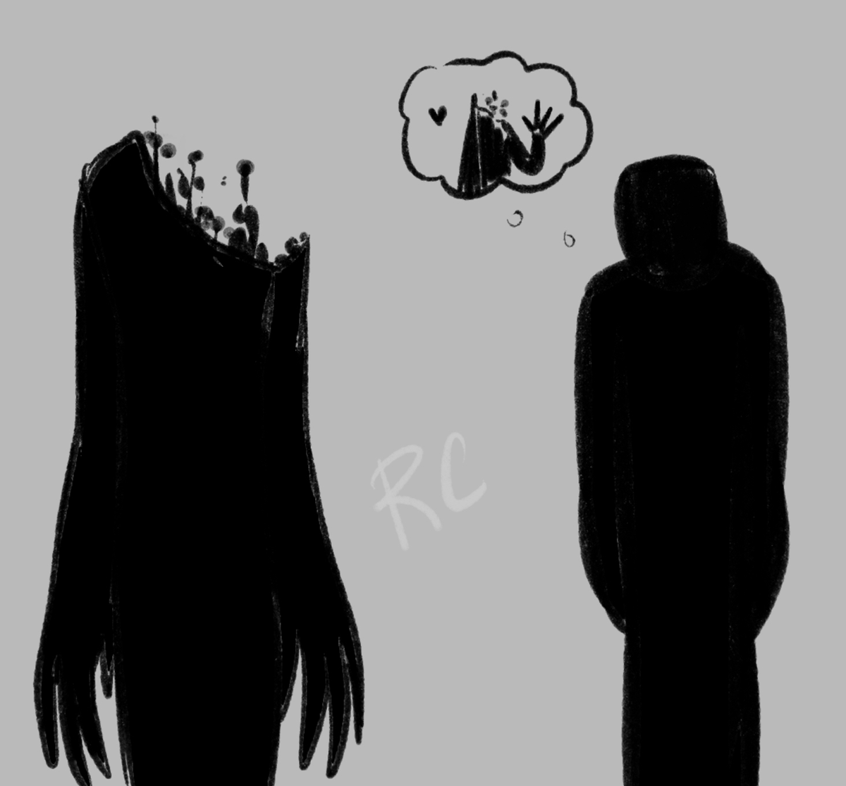 rhythmcity_sys's tweet photo. some entity, wanderer, and messanger doodles from a  comic i'm not posting but out of context bro just looks homophobic https://t.co/g3wTUxnGZv