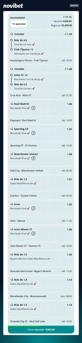 Inge_Picks27's tweet photo. MEGA PARLAY SOÑADOR 🍀

Les dejo este soñador en @NovibetMexico de esos que nos gustan para el fin de semana, collab con La Formula @DRMLS23 @MrVision23 @MaguitoPick @picknaccc23 @LicenciadoPic7s https://t.co/DZhMjKkHuc