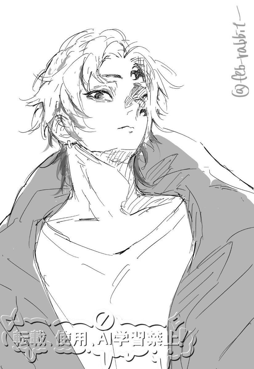 feb_rabbit_'s tweet photo. 現パロ短髪よりーち落書き https://t.co/lnEzBqsaiV