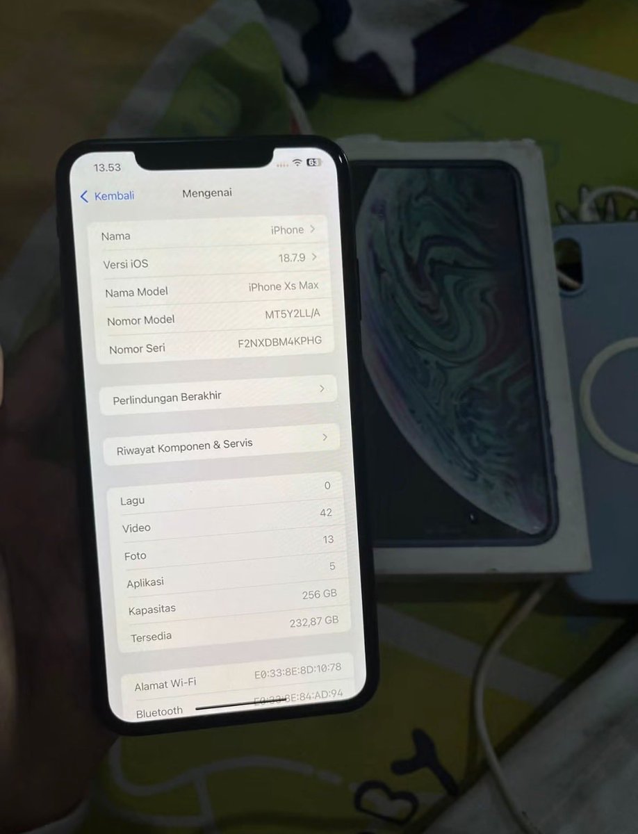 buddyobstacle's tweet photo. Wts iphone xs max

Mulus nominus
Ex inter
Jaringan permanent
Fullset
Internal 256gb
All operator
Face id on
True tone on
Kamera d/b jernih bgt
BH 89% (original)

Price 1.750K NET avail cod or dikirim ya kalo jauh
#zonauang #wts https://t.co/X6d50BhBUQ