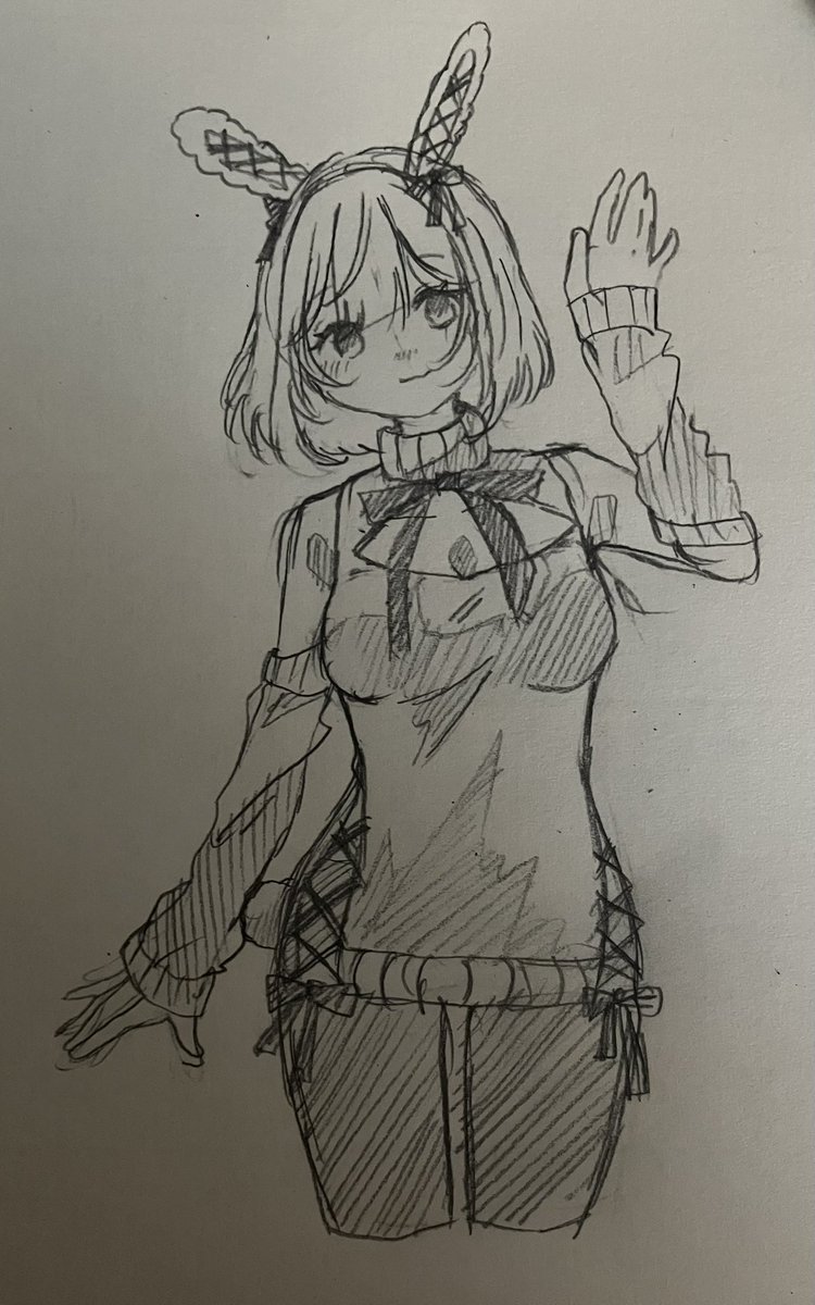 kurage060's tweet photo. 昨日がバニーの日だったらしい
遅ればせ落描きニットバニーちゃん https://t.co/507t7zhE1t
