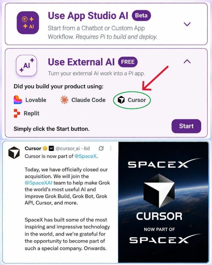 Crypotcoinpi's tweet photo. Pi Network, Cursor &amp; SpaceX: Is a Larger AI Connection Emerging? https://t.co/CaRh8wVPaS
