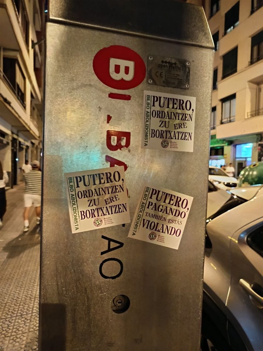 BFErradikalak's tweet photo. 📢 Volvemos a exigir unas fiestas sin explotación sexual, libres de puteros y proxenetas.
La prostitución no es sexo: es violencia contra las mujeres
¡Por un Bilbao Abolicionista!
Prostituzioa ez da sexua: emakumeen aurkako indarkeria da
#BilboAbolizionista
#AsteNagusia2026  ⬇️ https://t.co/J0TP0m5Wvi