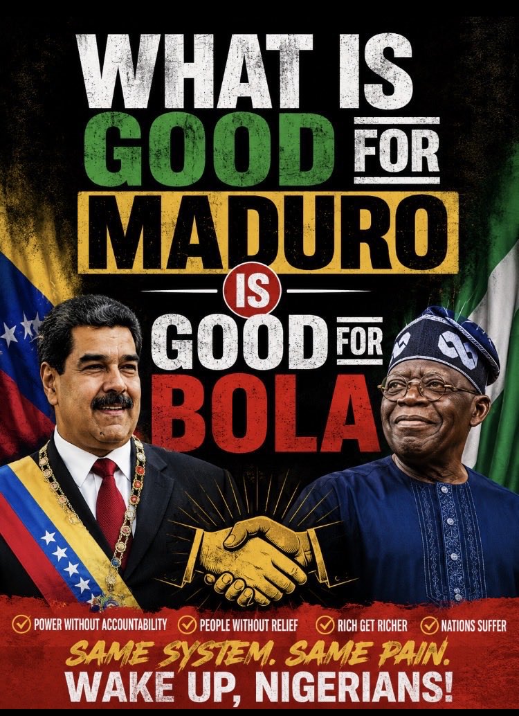 EazyLifeh74h's tweet photo. Enough Said…. “What is good for Maduro is good for Bola” https://t.co/dId7WKu6yH