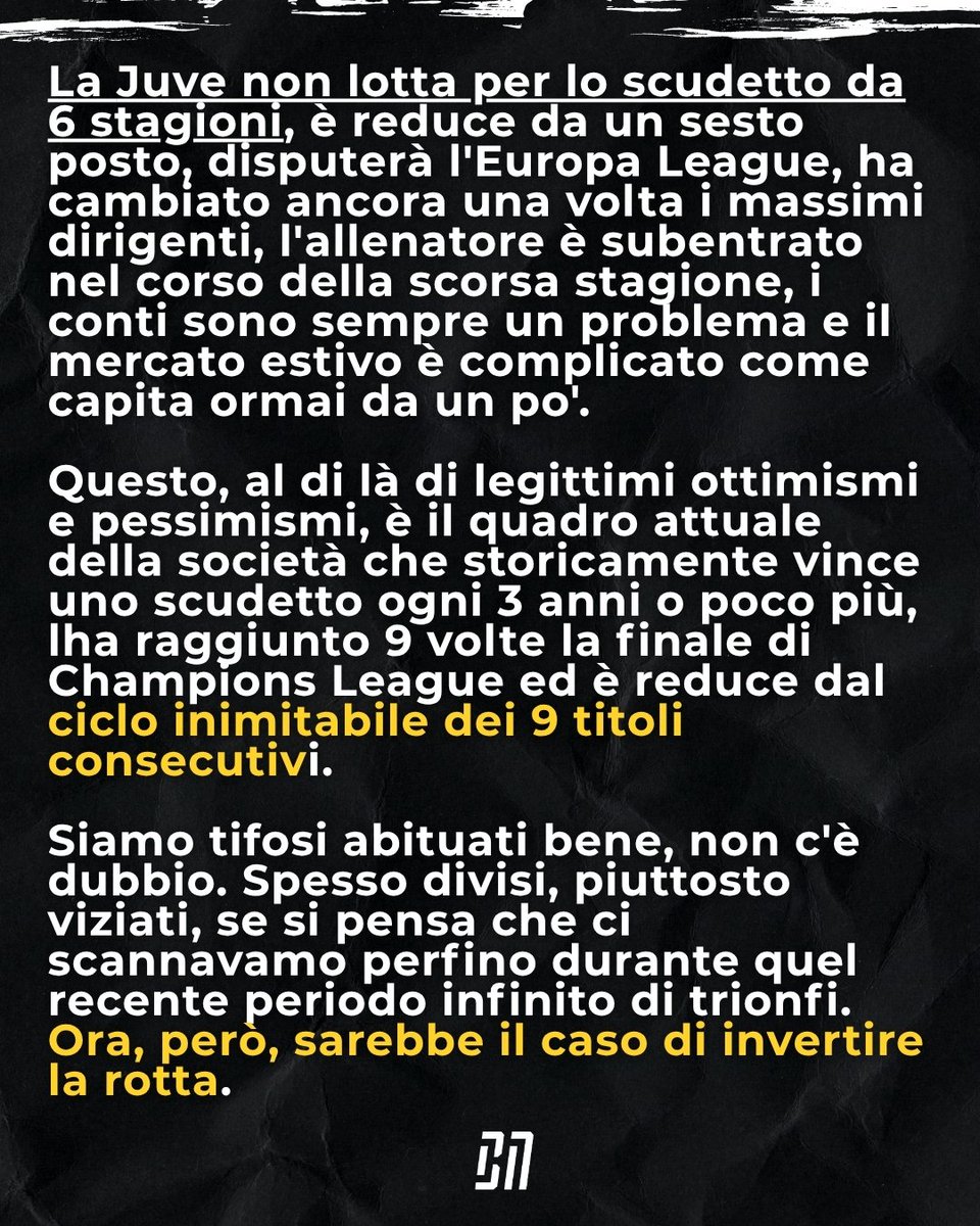 ilbianconerocom's tweet photo. ⚪️⚫️ Ottimisti e pessimisti, dubbi e speranze. Ma una domanda soprattutto: chi darà alla Juventus la scossa per invertire davvero la rotta?

✍️ Il nuovo editoriale di @massimozampini https://t.co/tQTpRaKB3g