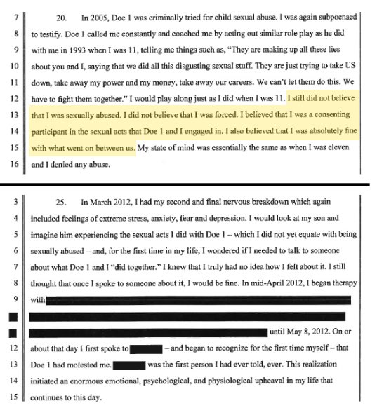aksofve's tweet photo. @RevengeTiddles for example wade robson (mjs accuser in LN) severel times changed his story about why he decided to testify for michael on trial, his first reason was that he didn't realize he was abused then later changed the story to michael and his lawyers threatening him + https://t.co/FleCdiVJAd