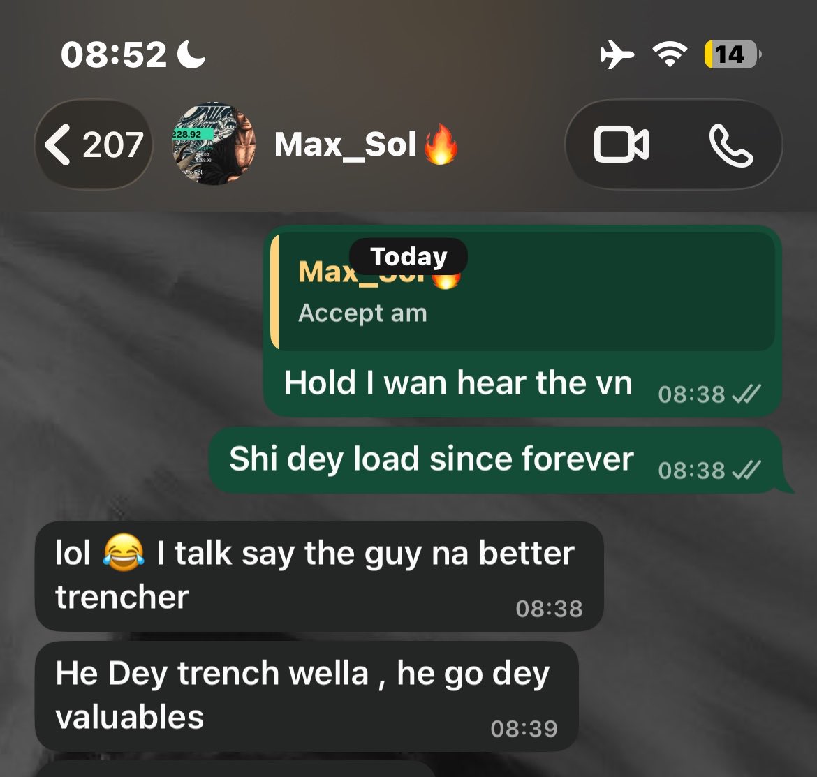 stunerswago's tweet photo. Gm frens 

Adding a new member to our insiders cabal today. Got eca on a coin, plan on pushing it to bond 

Woke up tired asf but today should be impactful https://t.co/qy9WiGRnoD