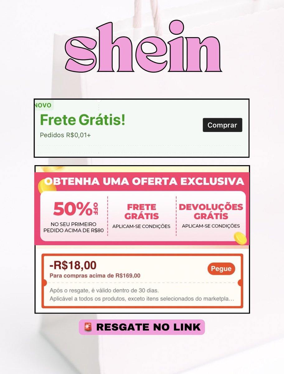 itnaksuu's tweet photo. A Shein está oferecendo frete grátis (nacional e internacional) para algumas contas. Verifique se você recebeu.

Se você tem uma nova conta, ainda pode aproveitar um cupom de até 5️⃣0️⃣% e frete grátis: https://t.co/gZRuaBnPFx https://t.co/2Uxbr09gQv