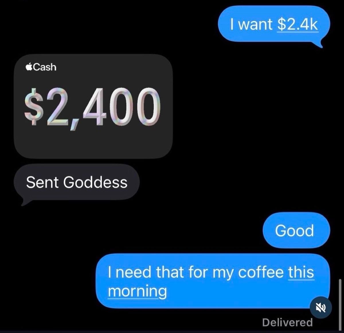 Blessingauraa's tweet photo. Coffee money looks different when you’re the prize https://t.co/UdaptkdV46