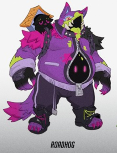 scruff_ow's tweet photo. furries are gonna have a field day with this new roadhog skin holy moly https://t.co/JJtrbIBhrg