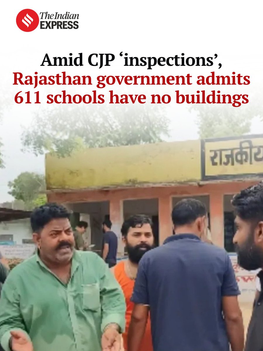 IndianExpress's tweet photo. A Cockroach Janta Party (CJP) team, led by its co-convenor Ashutosh Ranka, was attacked while it was on its way to inspect a government school in Bagru near Jaipur on Friday.

One of the key reasons behind the team’s visit was to look into the allegation that the school was being run out of a cowshed. Last year, the school building was declared as unsafe and closed down, with entry prohibited. The students were shifted nearby to a temporary enclosure which also allegedly houses buffaloes.

The school, though, is not the only one in the state afflicted by such “structural” issues.

Written by: Hamza Khan

Click on the 🔗 below to read the full article.
https://t.co/hoGW1FjEaK