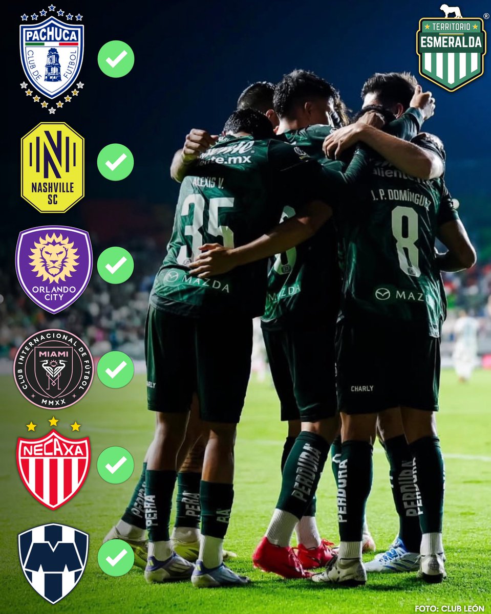 Terr_Esmeralda's tweet photo. ✅ El Club León sumó su SEXTA victoria consecutiva contando Liga y Leagues Cup 🦁💚

#TerritorioEsmeralda #DejandoHuella https://t.co/jzIpiPu4bW