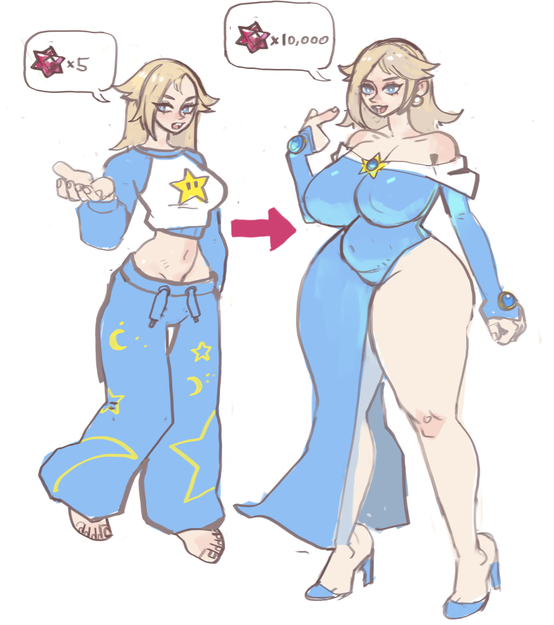 Kurosaki_Artist's tweet photo. Rosalina's Happy Ending! (she marries you and eats a lot of star bits) https://t.co/anxNz604Z6