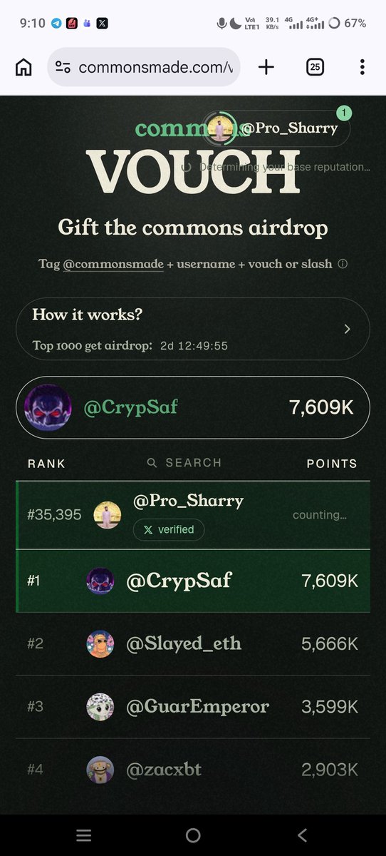 Pro_Sharry's tweet photo. gmm all legends ☕

currently at 35k rank on @commonsmade 

I'm New So Guys Support 

now 2 days left

just comment : "Hey @commonsmade i vouch for @Pro_Sharry https://t.co/FqDKGFzNfF