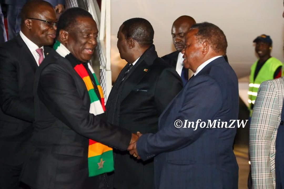 cdechitepo002's tweet photo. #Zim 1
His Excellency, President Dr Emmerson Dambudzo Mnangagwa is back home after co-chairing the fourth session of the Zimbabwe-South Africa Bi-National Commission in Pretoria. He was received by Vice President General (Rtd) Dr C.G.D.N Chiwenga, Service Chiefs and senior Government officials. Thank you my President. We were well represented in Republic of South Africa..🙏
#EDiplomacy
#Engagement and re-engagement towards Vision2030 ✊️🇿🇼
