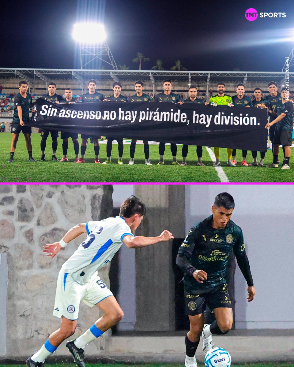 tntsportsmex's tweet photo. ¡Las playeras que Atlético La Paz usó previo a su partido ante Cruz Azul Hidalgo para exigir el ascenso! 🗣️ https://t.co/s7qL9qNm46