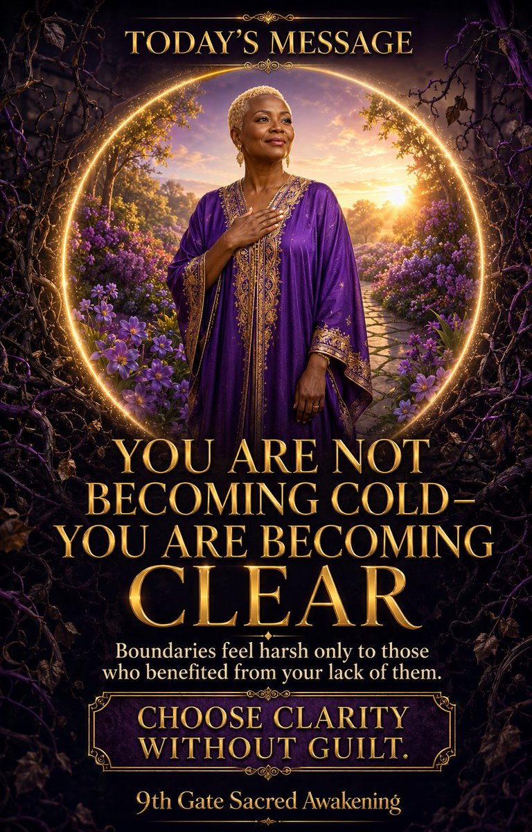 ShakenaE's tweet photo. “You Are Not Becoming Cold—You Are Becoming Clear.”

It reminds your community that healthy boundaries are not cruelty. Choosing clarity, protecting access, and honoring personal limits are signs of healing—not reasons to feel guilty. https://t.co/tVDec49KjQ