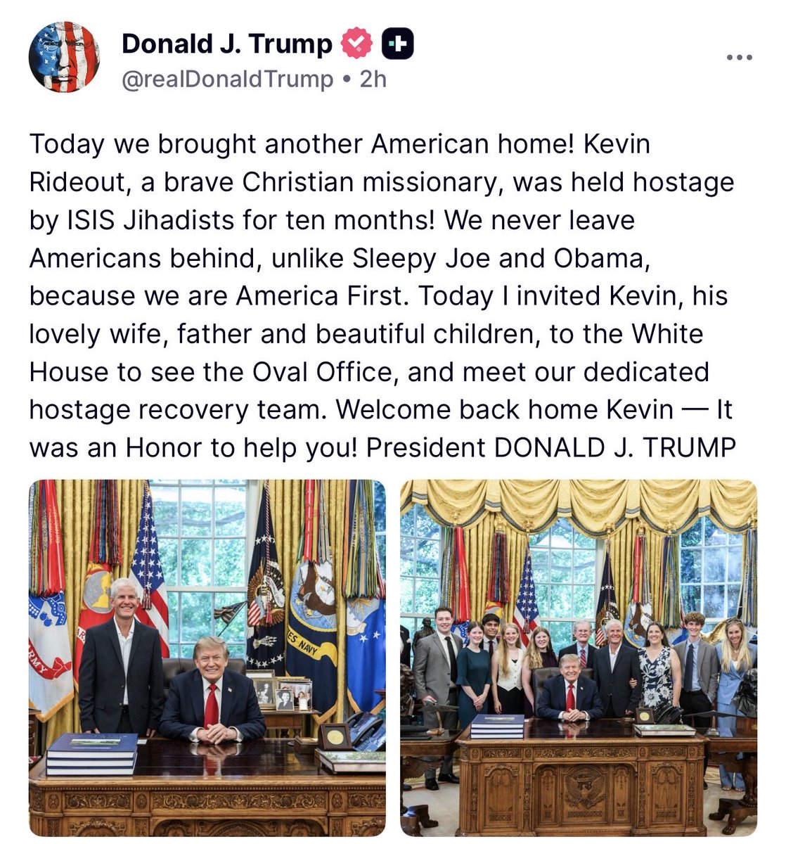 MAGAVoice's tweet photo. AMEN 🙏 ANOTHER AMERICAN BROUGHT HOME https://t.co/Hbx8he0sar